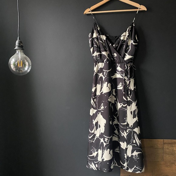 Bailey 44 Black White Andi Midi Dress Sz XS - Picture 3 of 12